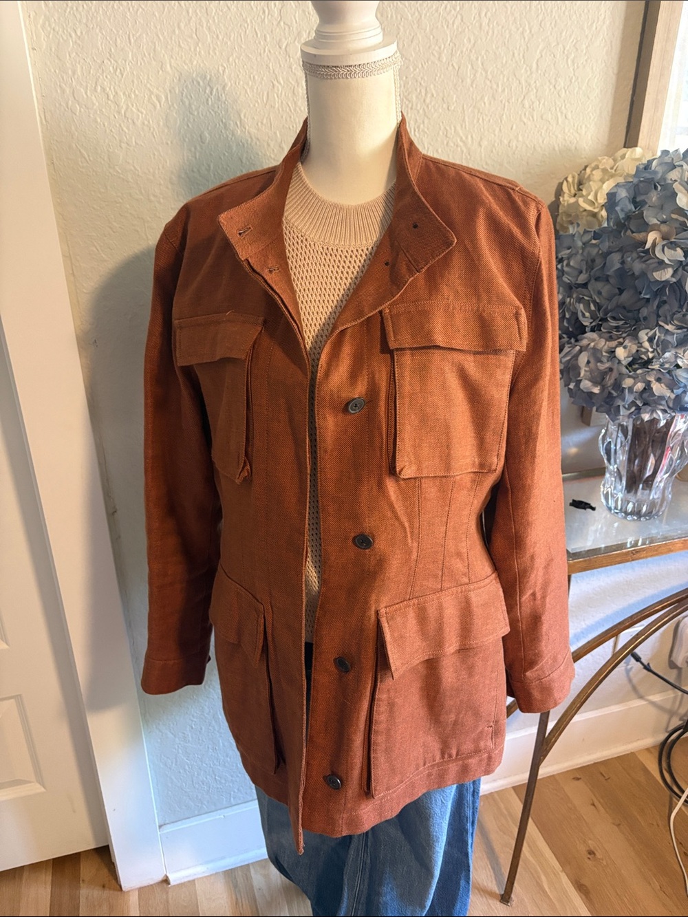 Banana Republic Rust safari Utility Jacket with Four Pockets - Women's